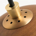 Nordic pendant light in natural wood with an acrylic diffuser