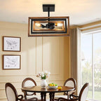 Original brown wood and bamboo pendant light with bold curves