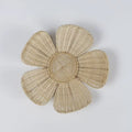 Woven rattan flower shaped wall decor