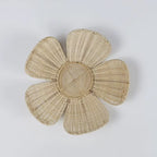 Woven rattan flower shaped wall decor
