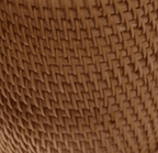Handwoven rattan vase in a stacked gourd shape