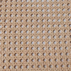 Square sheet of brown plastic cane webbing with a woven rattan look
