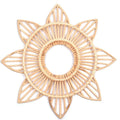 Open rattan star flower wall frame