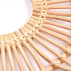 Open rattan star flower wall frame