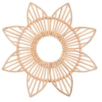 Open rattan star flower wall frame