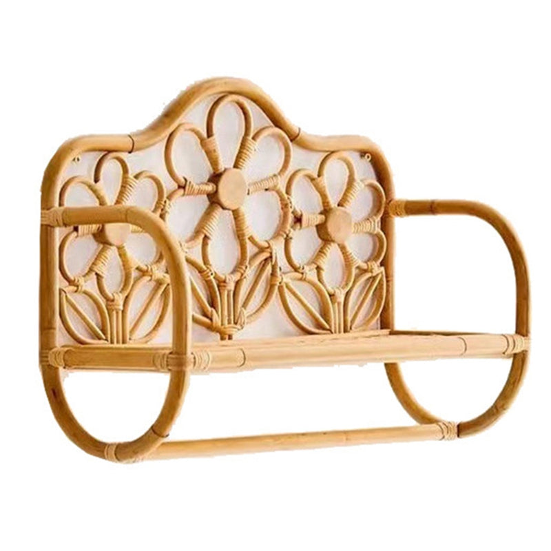 A Rattan Wall Coat Rack