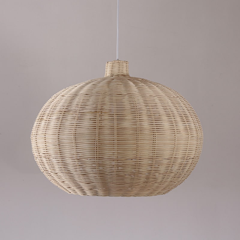 Round, Hand Woven Light