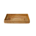 Rectangular finely woven bamboo tray in honey brown