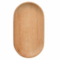 Small oval bamboo dish with a raised rim