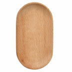 Small oval bamboo dish with a raised rim