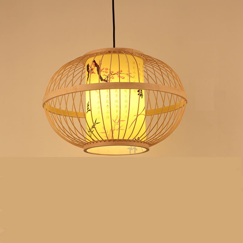Dimmed Light in Woven Bamboo