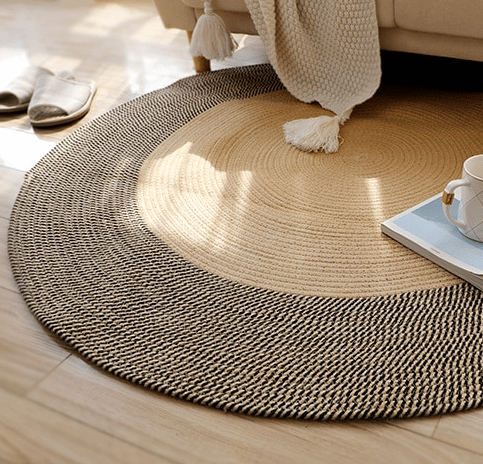 Hand Braided Jute With a Black Border