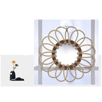 A daisy like crown of rattan loops.