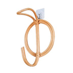 Round hand woven natural rattan wall hook with a central hook
