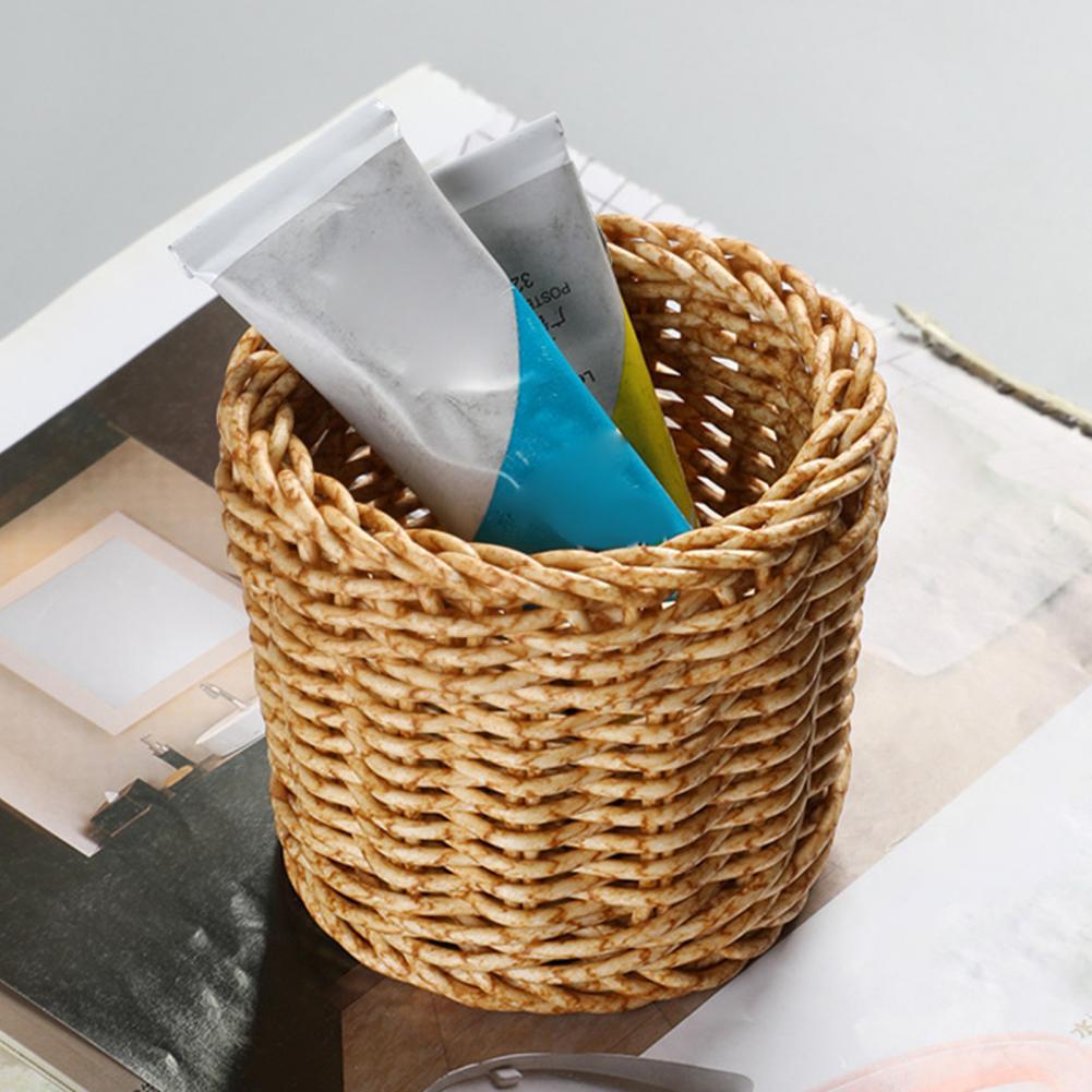 Small Rattan Desk Storage
