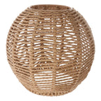 Rustic hand woven paper rope lamp shade in drop or rectangular shape
