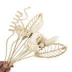 Bundle of natural rattan flower and leaf stems