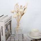 Bundle of natural rattan flower and leaf stems