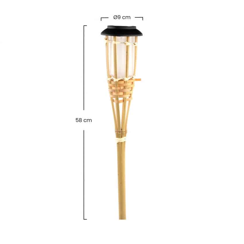 Set of twelve woven rattan solar garden lights on stakes