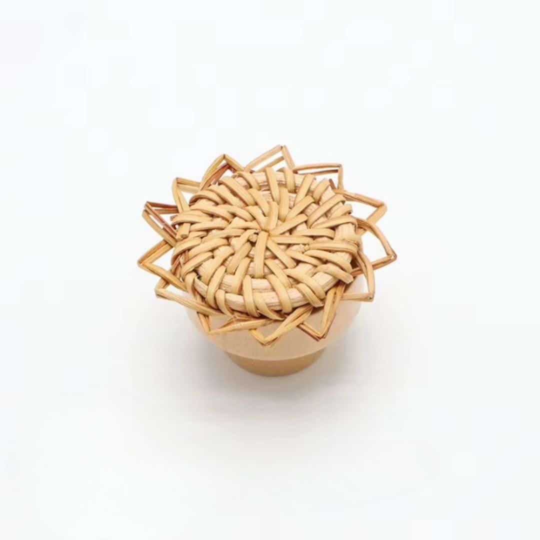 Rattan Woven Into a Flower