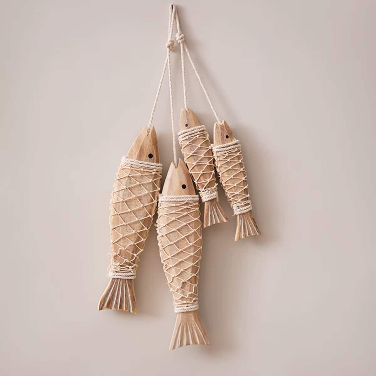 Two Carved Wood Fish