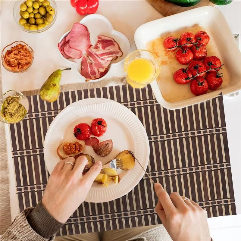 Folding Bamboo Placemats Every Day