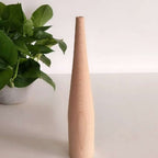 Slim tapered natural bamboo bud vase