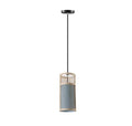 Slim woven cylinder pendant light