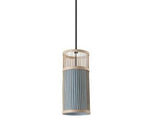 Slim woven cylinder pendant light
