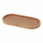 Small oval bamboo tray with a smooth raised rim