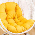 Large thick plush cushion shaped to fill a rattan papasan or egg chair