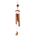 Star shaped bamboo wind chime with hanging bamboo tubes