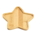 Small star shaped hand woven bamboo plate with regular points