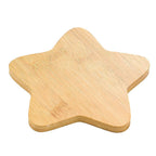 Small star shaped hand woven bamboo plate with regular points