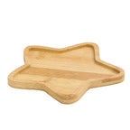 Small star shaped hand woven bamboo plate with regular points