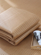 Thick woven rattan tatami mat in a bright living room