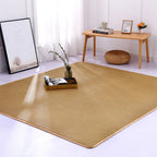 Thick woven rattan tatami mat in a bright living room