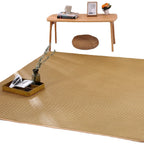 Thick woven rattan tatami mat in a bright living room