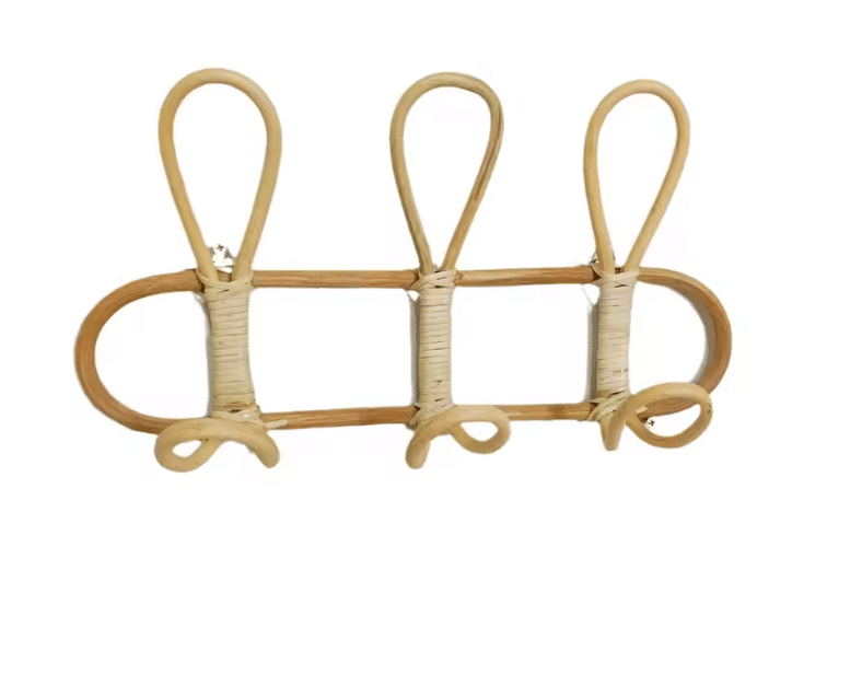 A Coat Rack Shaped by Hand