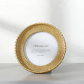 Round frame with woven rattan look border