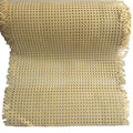 Roll of waterproof synthetic rattan cane webbing in beige or brown
