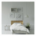 Headboard with hand woven rattan set in a solid wood frame