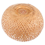 Openwork woven bamboo dome lamp shade