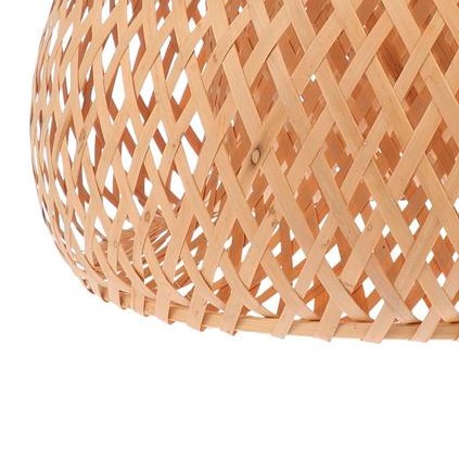 Openwork woven bamboo dome lamp shade