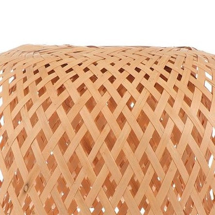 Openwork woven bamboo dome lamp shade