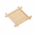 Small hand woven bamboo coaster for a glass