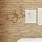 Hand woven rattan butterfly wall decor with open wings