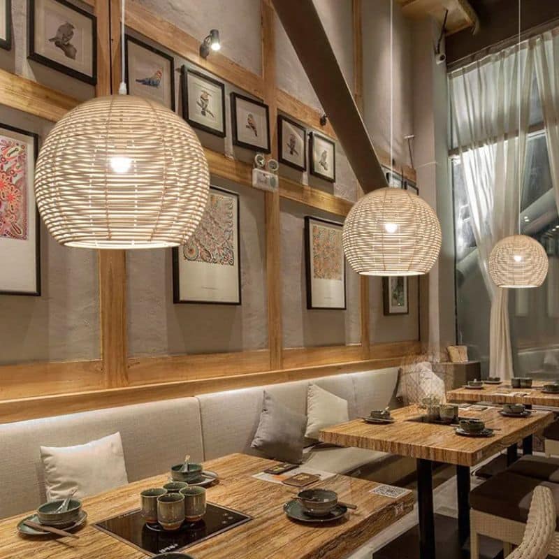 Hand Woven Rattan, Soft Light