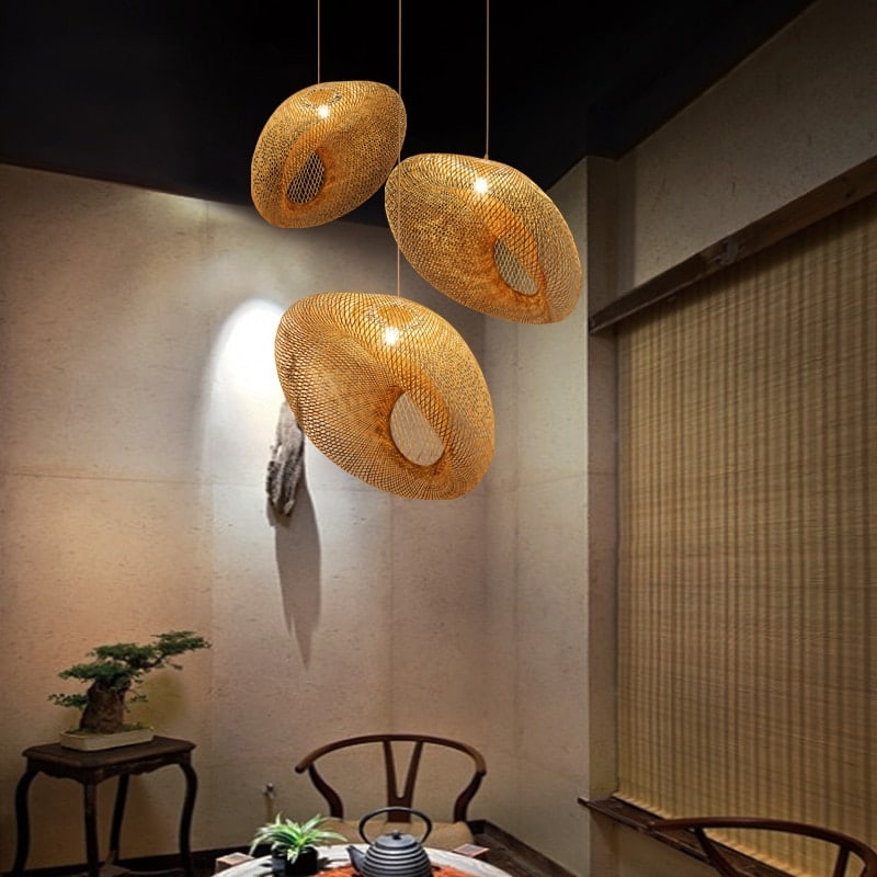 Light Filtered by Woven Rattan