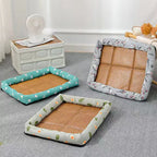 Woven summer cat bed in four colors and four sizes